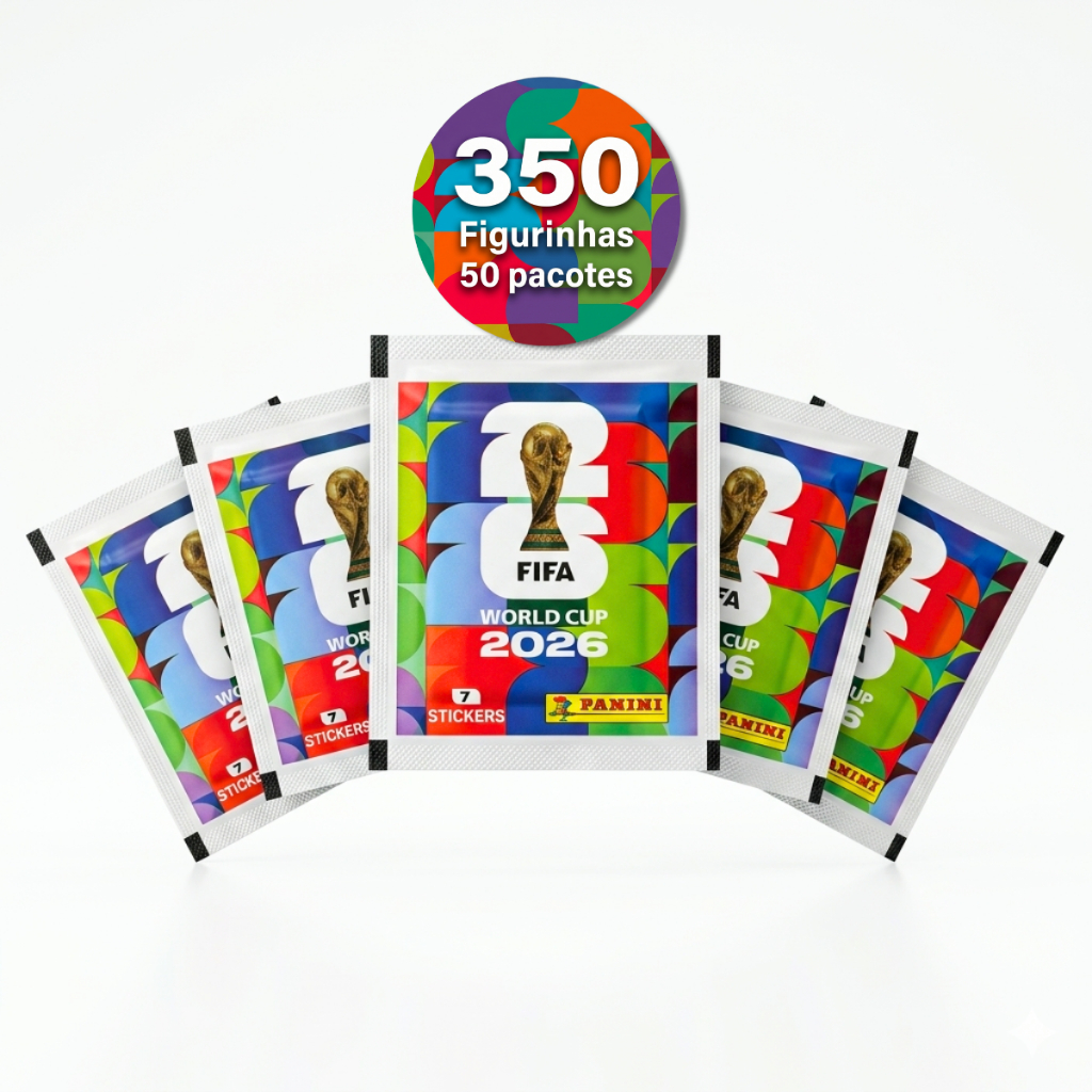 Kit Figurinhas Copa do Mundo 2026 Panini / Original e Lacrado / Escolha a Quantidade de Envelopes / Licenciado Fifa 2026