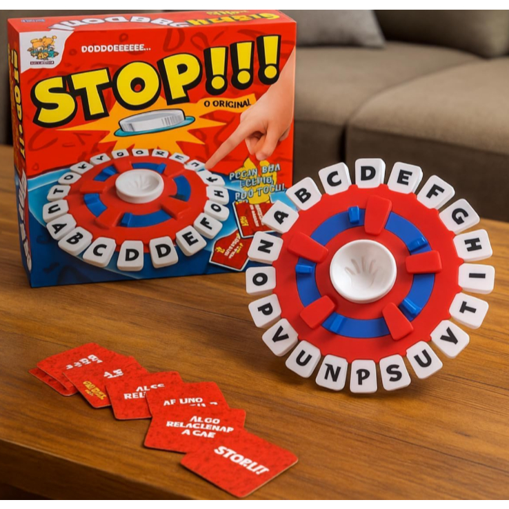 Jogo De Tabuleiro Stop Basta Trava Caça Palavras