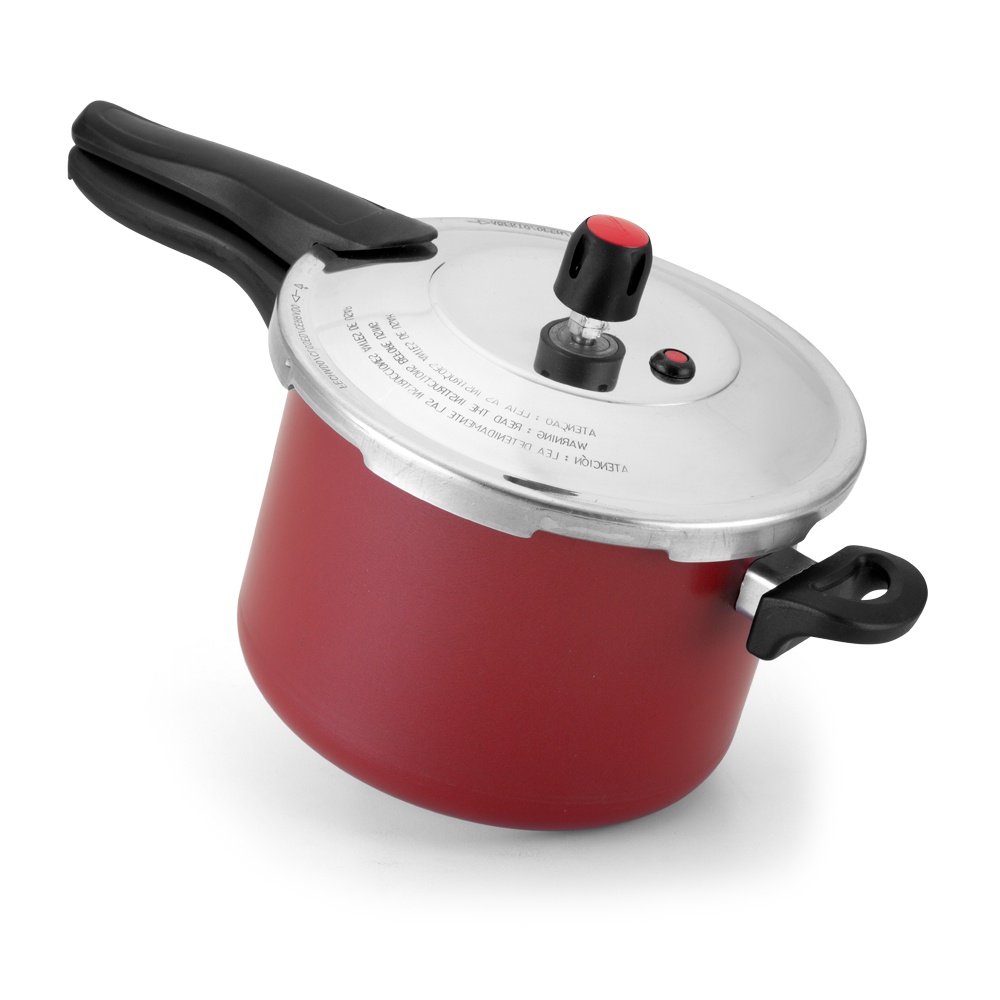 Panela de Pressão Antiaderente, fechamento Externo ALEGRA 4,5L VERMELHO - Alegra