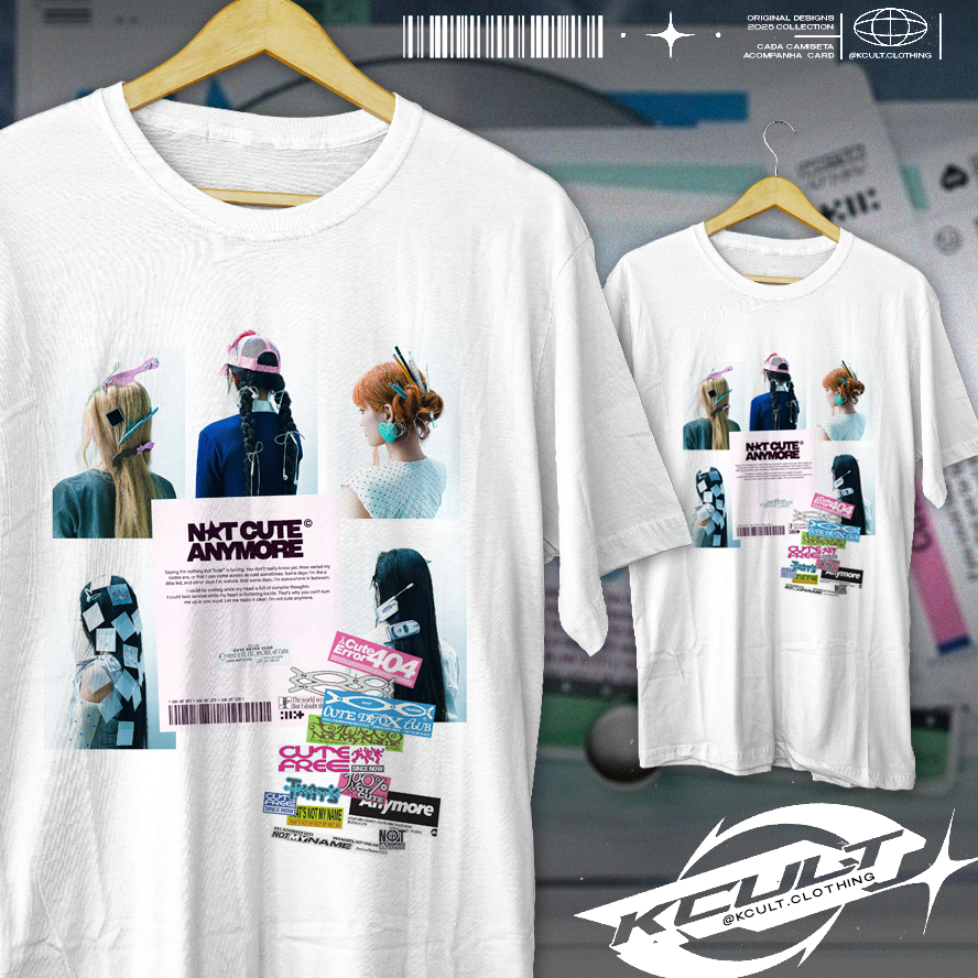 Camiseta Unissex ILLIT 'Not Cute Anymore' KPOP Soft Aesthetic