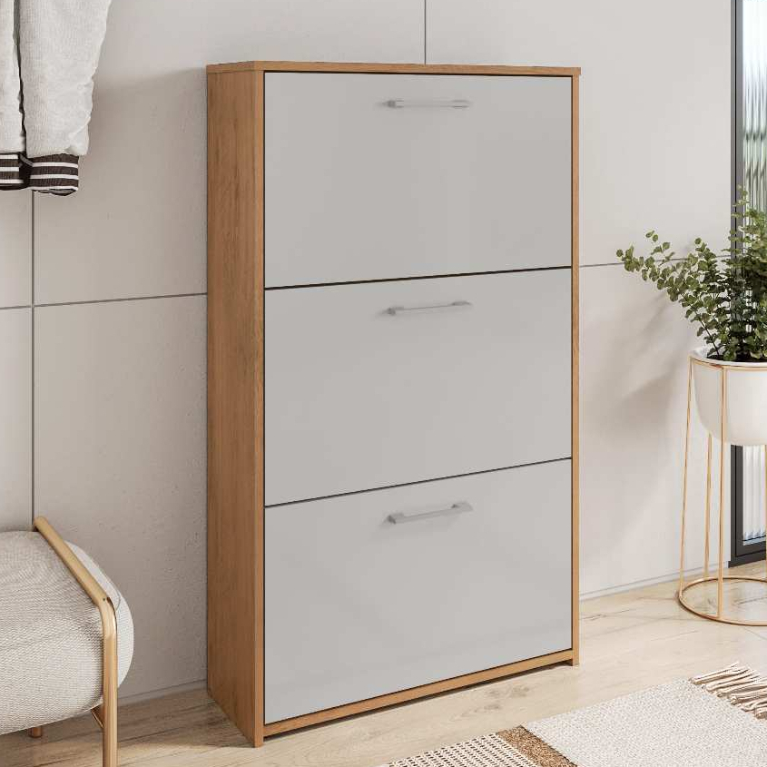 Sapateira Vertical com Portas Organizadoras Armário Multiuso Decorativo Sala Quarto e Hall Entrada