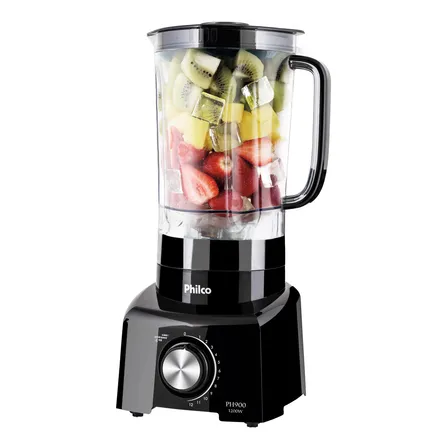 Liquidificador Philco 1200w 3l 12 Velocidades Preto Ph900 127v