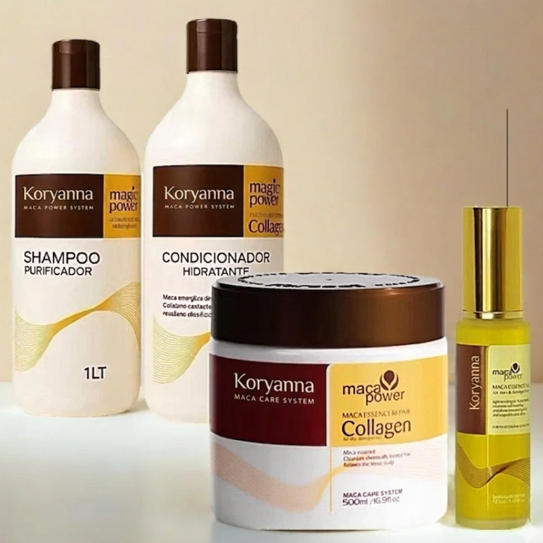Kit Completo Maca Power Máscara 500 g + condicionador 1L + Shampoo 1L + Óleo Maca Power 50ml