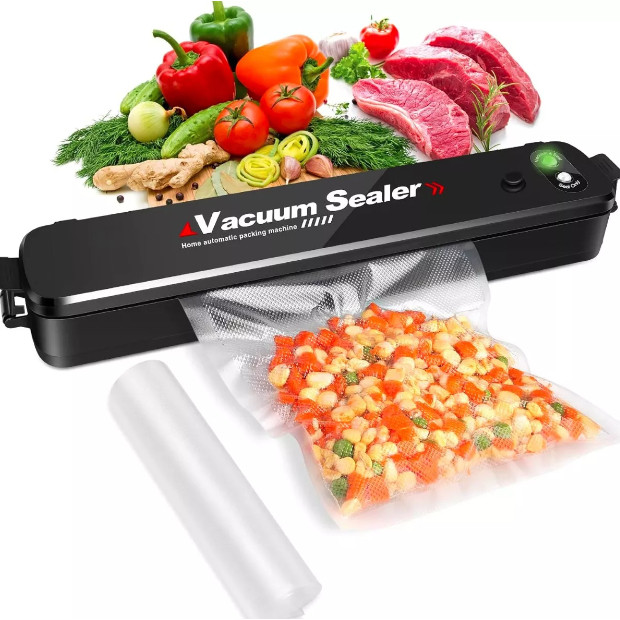 Máquina Seladora Embalagem A Vácuo Portátil Alimentos 110V Elétrica Embala Conservação + 10 Sacos