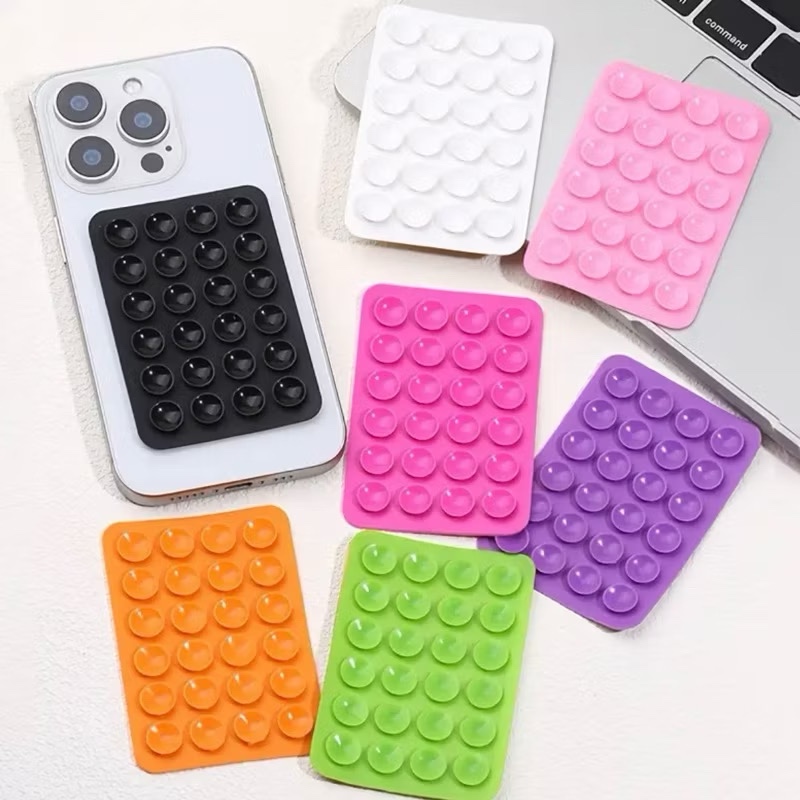 Ventosa para Celular Suporte de Silicone Fixação Forte, Portátil, Multicores