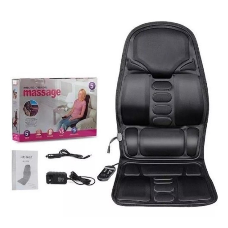 Assento Massageador Elétrico Controle Aliviar Dores Lombar Coluna Pescoço Veicular Escritório 8 Modos 3 Intensidade 3036