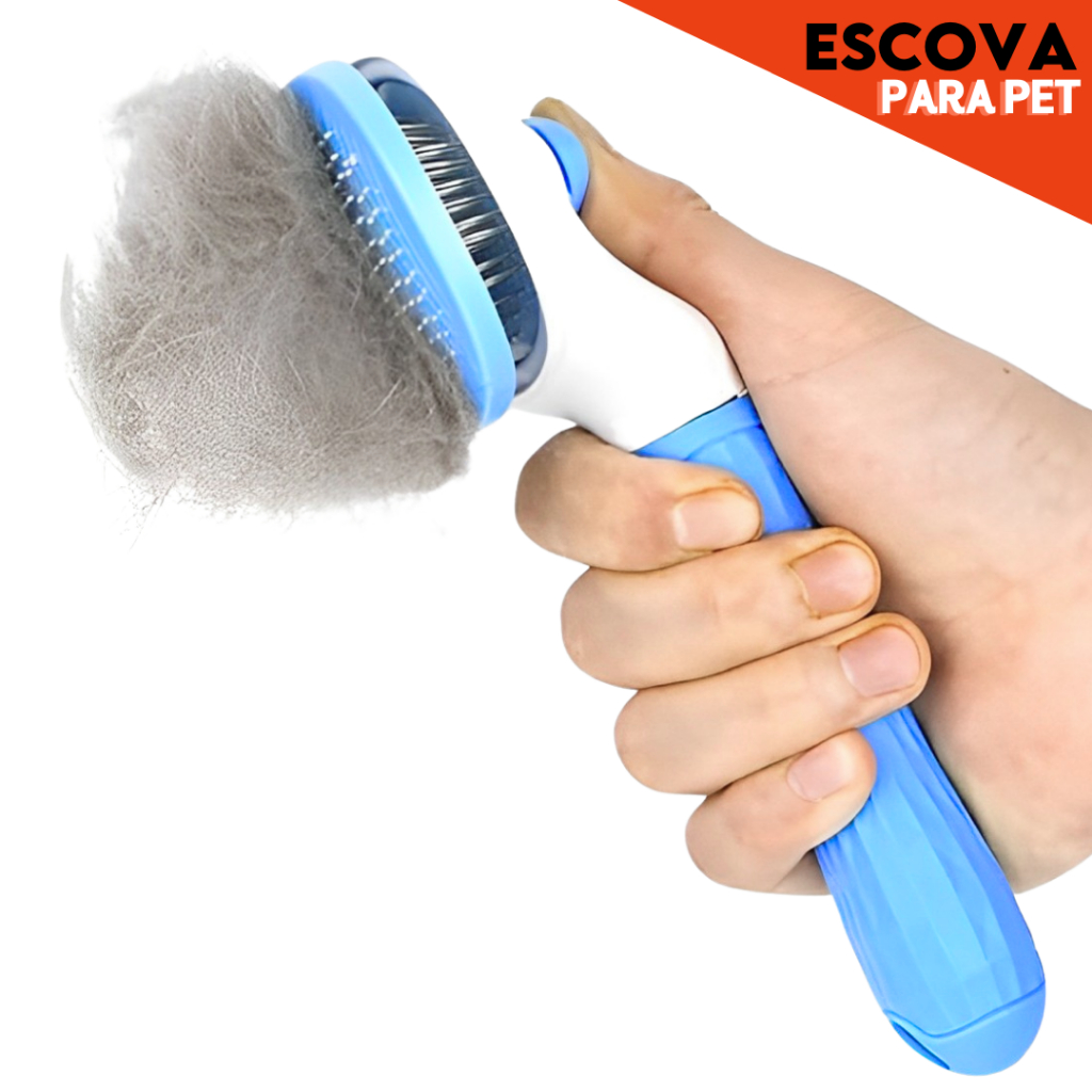 Escova Removedora Rasqueadeira Tira Pelos Mortos - Pet, Animais, Gato - BNVT