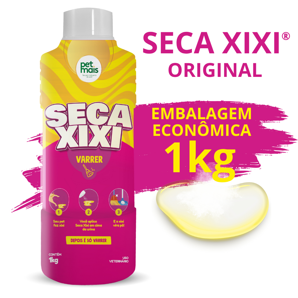 Seca Xixi Higienizador De Urina Pet Cães e Gatos Absorve e Transforma em Pó 1kg - Petmais