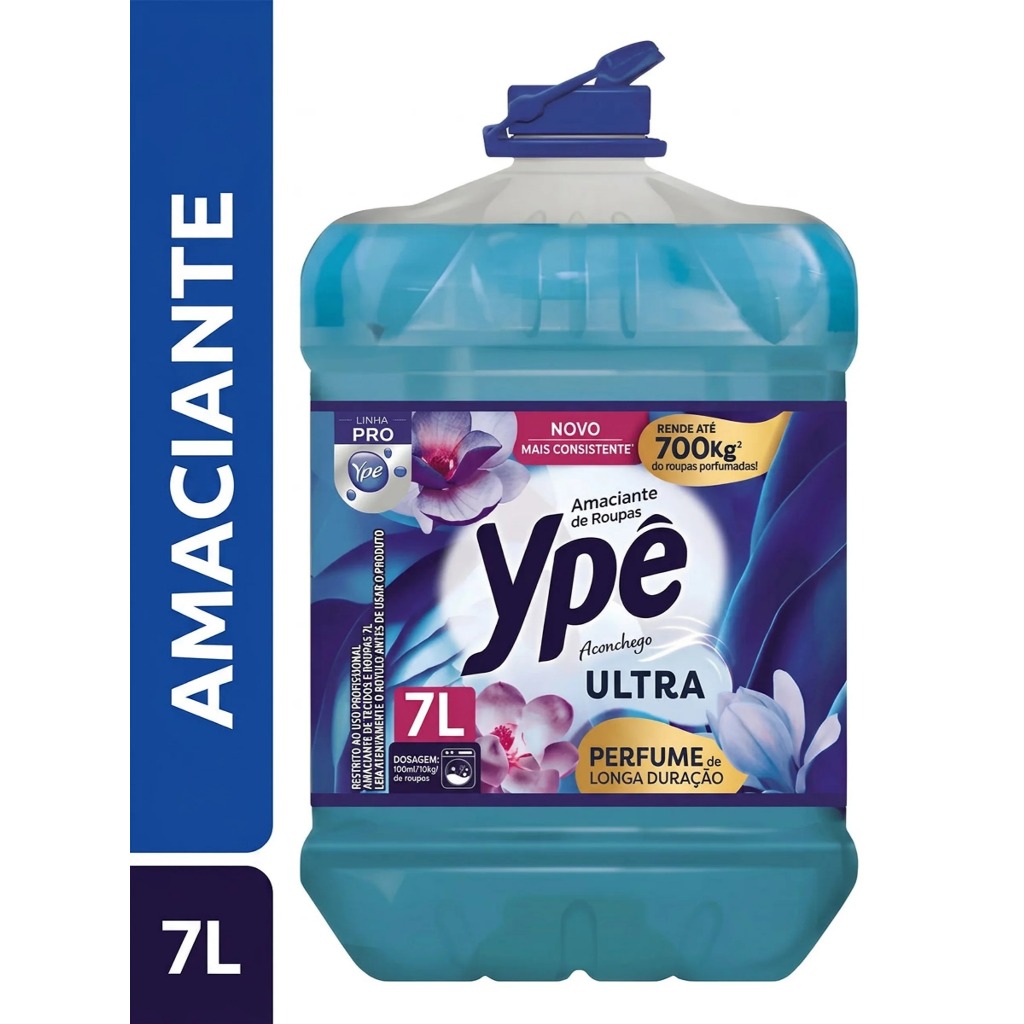 Amaciante Ype Profissional Galão 7 Litros Com Alça Linha Pro Perfumado Longa Duração