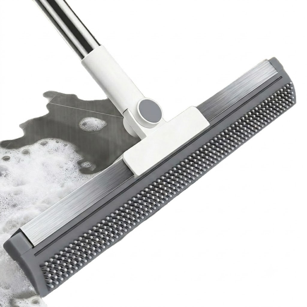 Rodo Vassoura Magica Silicone 180 Graus Limpa Embaixo De Moveis Nao Gruda Cabelo Banheiro Cozinha
