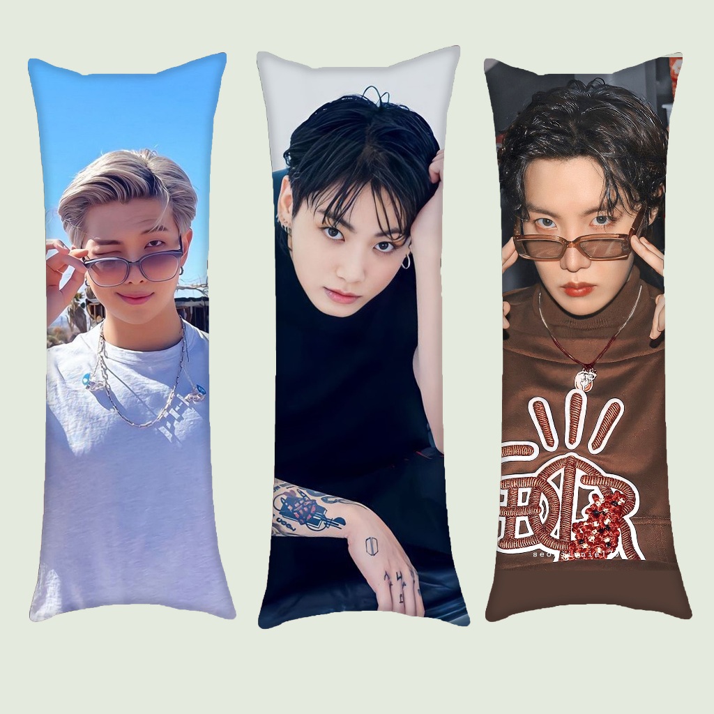 Almofada Mini Dakimakura Personalizada BTS Jimin Jungkook Jin V Jhope RM Suga