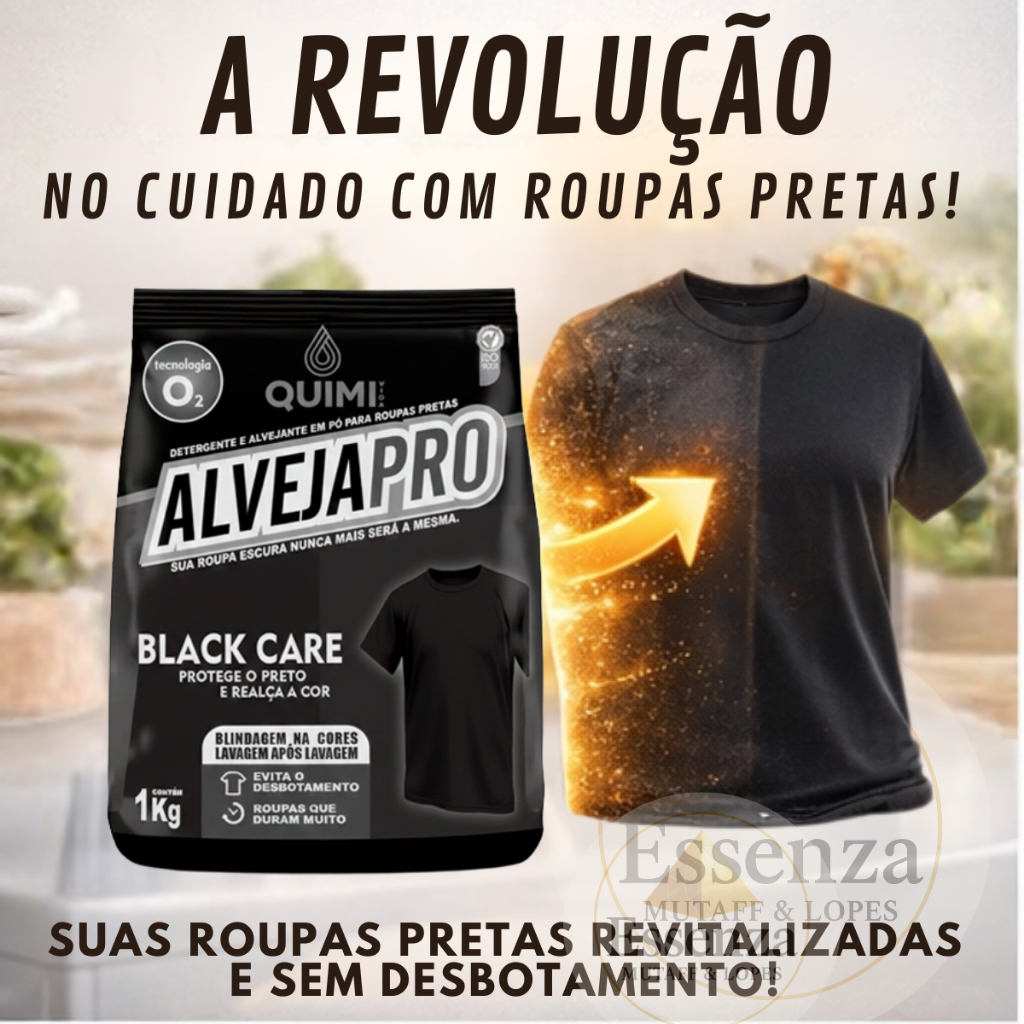 PERCARBONATO de Sódio ROUPA PRETA E ESCURA AlvejaPro Black  1kg / 2 kg - remove manchas e renova o tecido - QUIMIVIDA