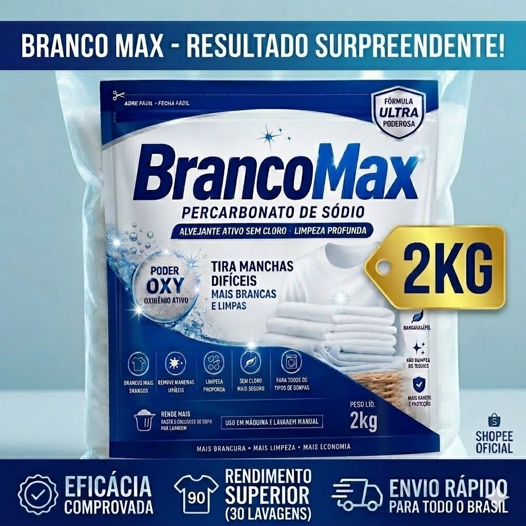 Percarbonato de Sódio 100% Puro Tira Manchas Limpeza Geral Roupas Brancas 500g 1kg 2kg