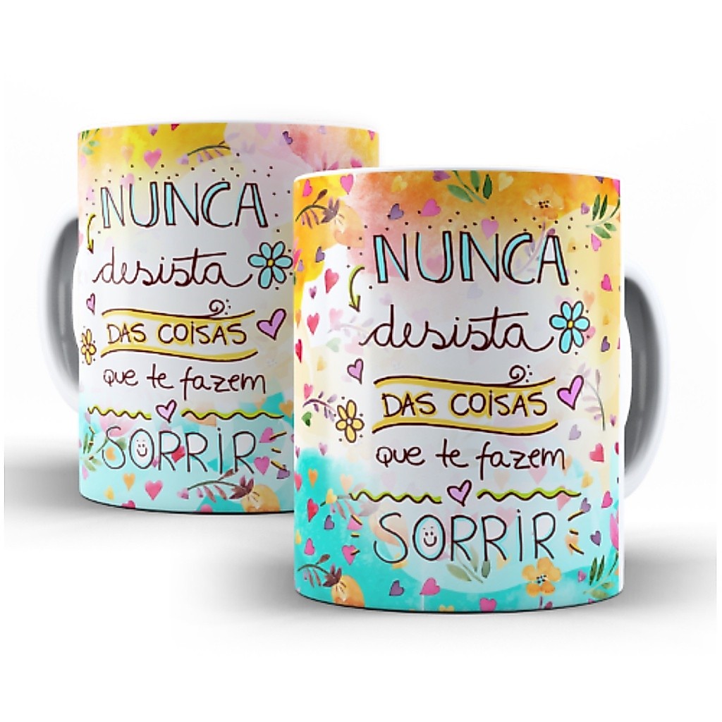 Caneca com Frase Personalizada de Porcelana para Presente Xícara Café