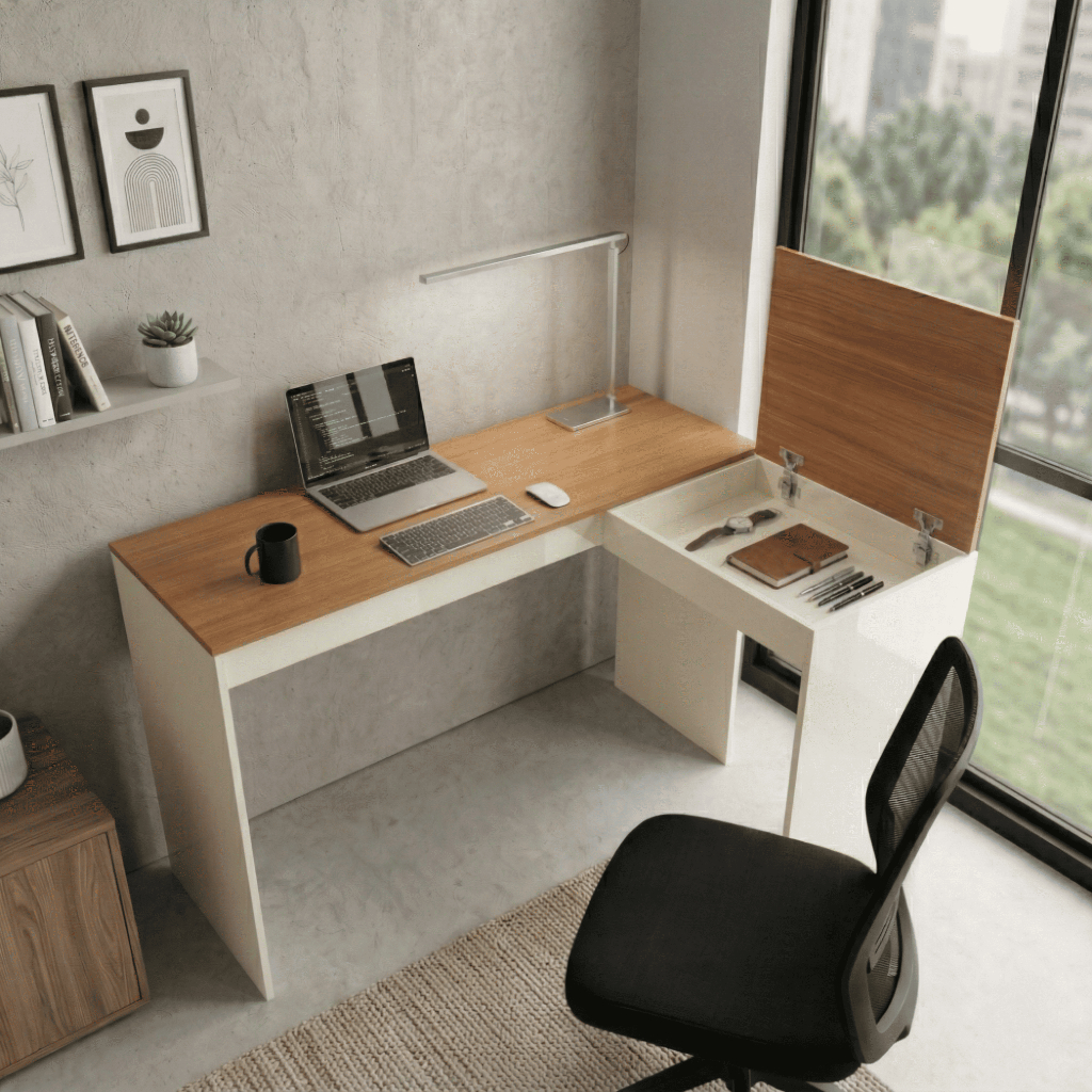 Mesa para Computador Escrivaninha 1 Porta Pentadeira Multiuso Escritório Quarto