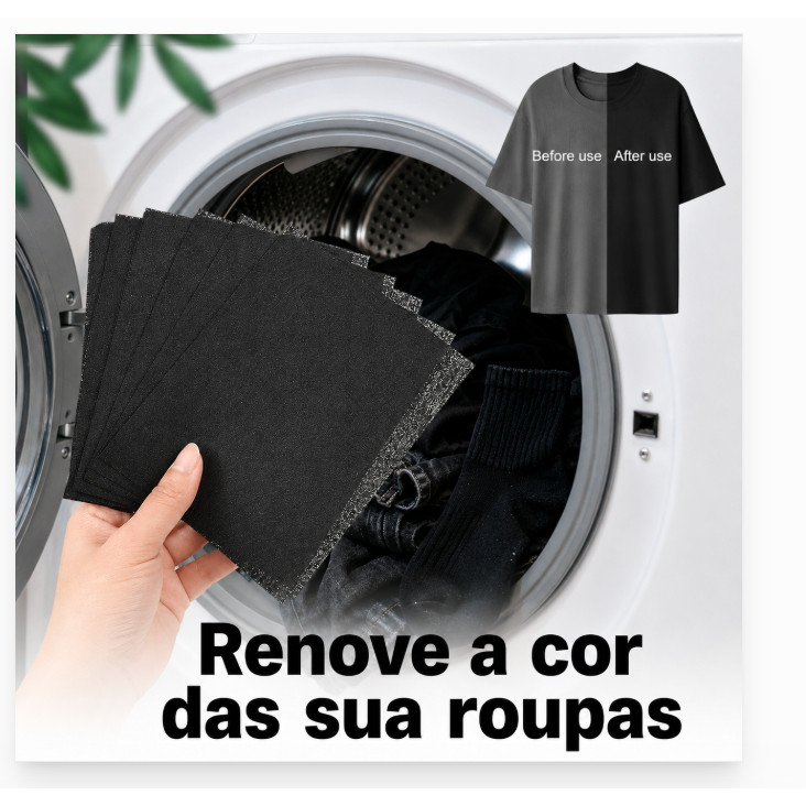 10/30 Pçs Casa Lavanderia Preto Escurecimento Folhas P/ Tecido Escuro Cuidados Restaurador Máquina De Lavar Roupas Anti